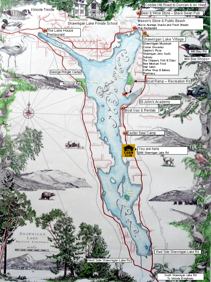 Shawnigan Lake Features Map